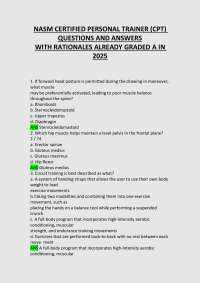 NASM CPT Exam Prep: Questions and Answers with Rationales
