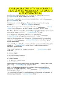 TCOLE Jailer Exam Questions and Answers