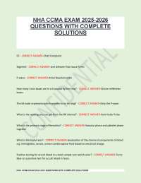 NHA CCMA Exam Questions and Answers 2024-2026