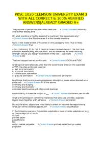 Packaging Science Exam 3 with Verified Answers