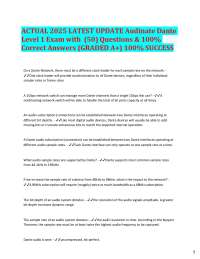 Audinate Dante Level 1 Certification Exam: Questions and Answers