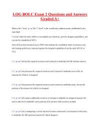 LOG BOLC Exam 2: Questions and Answers