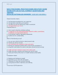 NACC PSW Exam Practice Questions and Study Guide