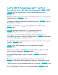 NAPRx CNPR Exam Questions and Answers 2024-2025
