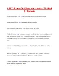 LSCO Exam Questions and Answers: Key Military Operations and Doctrine