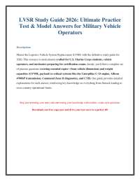 LVSR Study Guide 2026: Practice Test & Model Answers for Military Vehicle Operators
