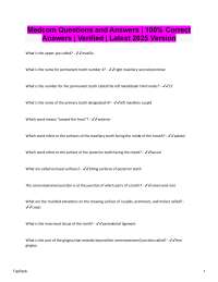 Dental Medicine Questions and Answers: Comprehensive Review for Students