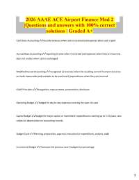Airport Finance Exam Prep: Key Concepts and Solutions