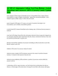 Biology Definitions and Concepts for Test Prep