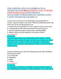 PMP Certification Exam 2025: Testbank with 500+ Questions and Answers