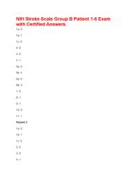 NIH Stroke Scale Exam Results
