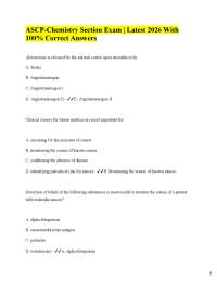 ASCP Chemistry Section Exam: Questions and Answers for Exam Prep