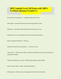 Asphalt Level 1B Exam Questions and Answers