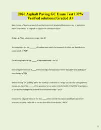 Asphalt Paving GC Exam Practice Test with Verified Solutions