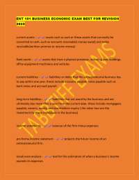 Business Economics Exam Revision Notes