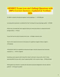 MRI Exam Questions and Answers: Updated & Verified for 2026
