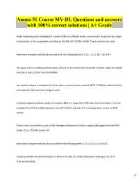 Ammo 51 Course MV-DL: Questions and Answers for A+ Grade