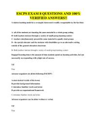 ESCPS Exam 8: Questions and Verified Answers for Effective Learning