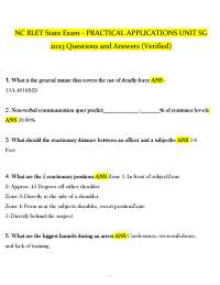 NC BLET State Exam: Practical Applications Q&A