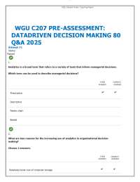 Data-Driven Decision Making: Pre-Assessment Q&A