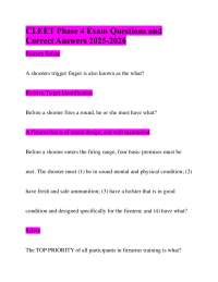 CLEET Phase 4 Exam: Firearms Safety Questions and Answers