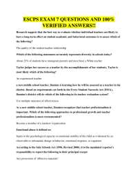Educational Psychology Exam Questions and Answers
