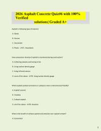 Asphalt Concrete Quiz with Verified Solutions