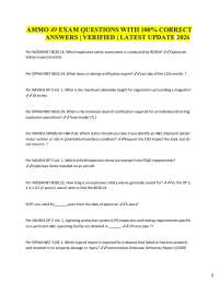 AMMO 49 Exam Questions and Answers: Latest Update 2026