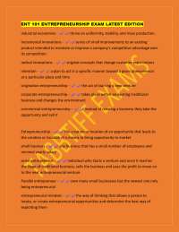 Entrepreneurship Key Concepts and Definitions