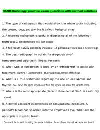 DANB Radiology Practice Exam Questions with Verified Solutions
