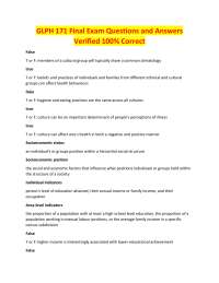 GLPH 171 Final Exam Q&A: Public Health Concepts
