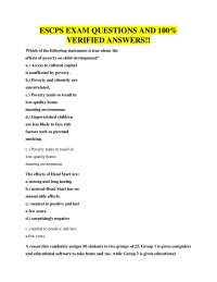 ESCPS Exam Questions and Answers