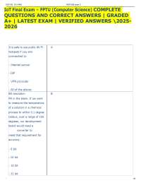 IoT Final Exam Questions and Answers