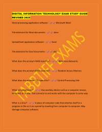 Digital Information Technology Exam Study Guide 2025