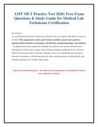 AMT MLT Practice Test 2026: Free Exam Questions & Study Guide
