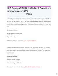 ILE Exam Questions and Answers: Hearing Instrument Fitting