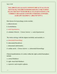 NSG 3280 EXAM 3 (GALEN) NEWEST 2025 ACTUAL EXAM TEST BANK| NSG3280 PATHOPHYSIOLOGY
