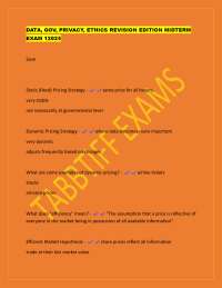 Data, Governance, Privacy, and Ethics Exam Revision Notes
