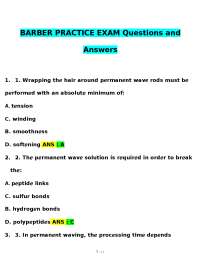 Barber Practice Exam: Questions and Answers