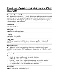 Roadcraft: Questions and Answers for Enhanced Driving Skills