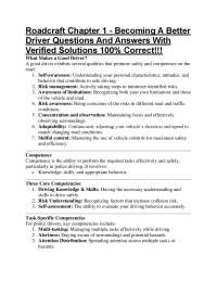 Roadcraft: Mastering Safe Driving - Questions and Answers