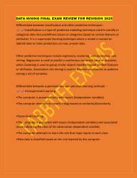 Data Mining Final Exam Review: Key Concepts and Algorithms