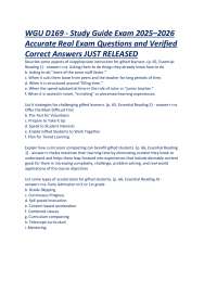 Exam Study Guide: Questions and Answers for 2025-2026