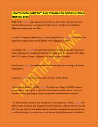 Health Data Content and Standards Revision Exam - Key Definitions