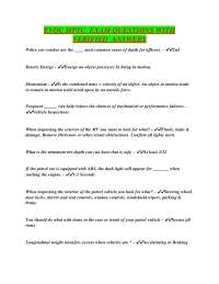 EVOC Exam Questions and Verified Answers for Law Enforcement