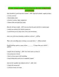 EVOC Exam Questions and Verified Answers