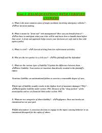 Emergency Vehicle Operations Exam Questions and Answers