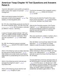 American Industrialization: Chapter 16 Test Questions and Answers
