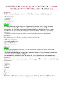 2025/2026 NCLEX RN (NGN) EXAM TESTBANK|ACTUAL 850+Qs&As WITH RATIONALES| GRADED A+| QUEST