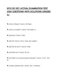 NYS CIC KEY ACTUAL EXAMINATION TEST 2026 QUESTIONS WITH SOLUTIONS GRADED A+